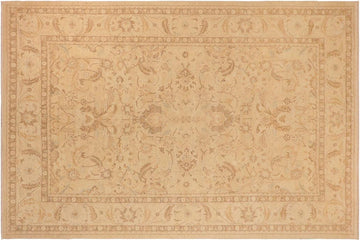 handmade Traditional Kafkaz Chobi Ziegler Tan Beige Hand Knotted RECTANGLE 100% WOOL area rug 10 x 14